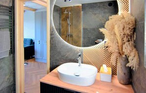 Shower, hair dryer