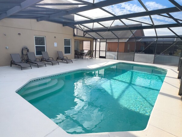 A heated pool