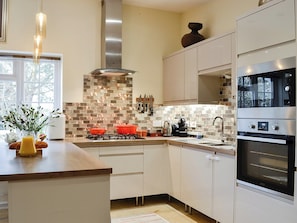 Dishwasher, high chair, cookware/dishes/utensils