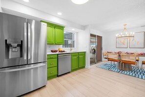 Microwave, oven, stovetop, dishwasher