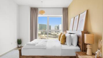 Apartament de disseny, 1 llit de matrimoni gran | 1 dormitori, llençols de cotó egipci i roba de llit d'alta qualitat