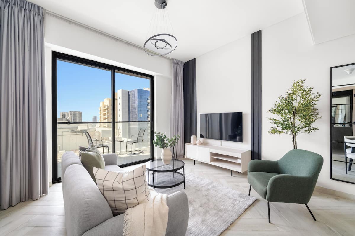 Comfort appartement, 1 kingsize bed | Woonruimte | Een smart-tv