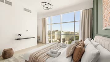 Leilighet – premier, 1 kingsize-seng | 1 soverom, sengetøy i egyptisk bomull og sengetøy av topp kvalitet