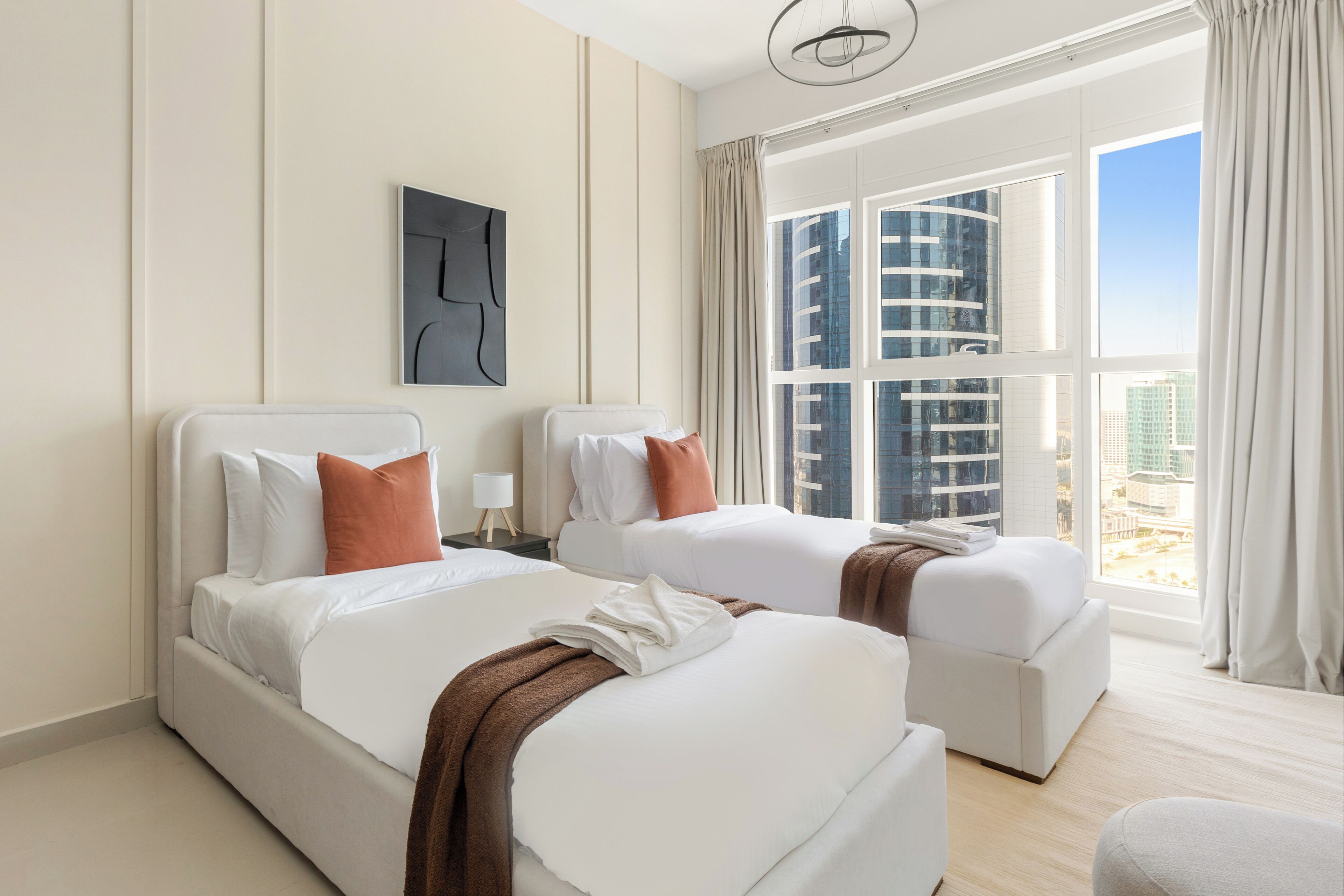 2 chambres, draps en coton égyptien, literie de qualité supérieure