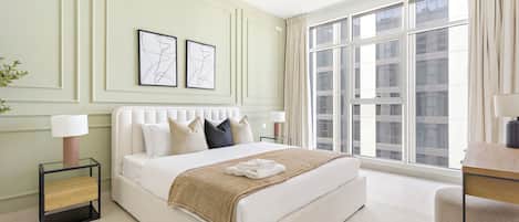 精緻公寓, 多張床 | 2 間睡房、埃及棉床單、高級寢具、記憶棉床墊