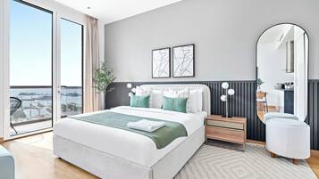 Estúdio grand, 1 cama Queen | Roupas de cama de algodão egípcio, roupas de cama premium