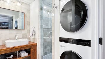 Hair dryer, towels