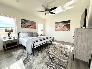 3 bedrooms, iron/ironing board, travel cot, WiFi