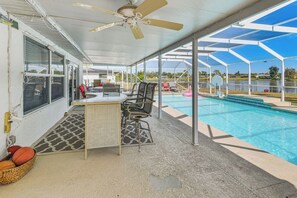 A heated pool