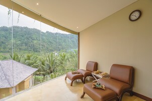 Un sauna, una bañera de hidromasaje, tratamientos corporales