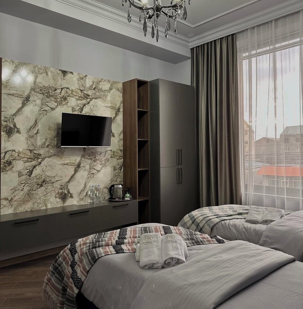 Family Double or Twin Room, 2 Bedrooms | Tempur-Pedic beds, in-room safe, blackout drapes, iron/ironing board