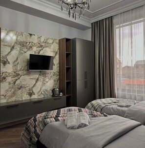 Family Double or Twin Room, 2 Bedrooms | Tempur-Pedic beds, in-room safe, blackout drapes, iron/ironing board - Fiorella Gyumri (Gyumri)