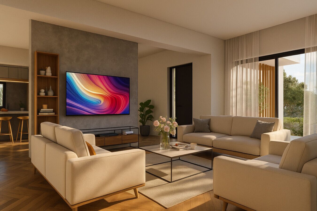 Smart TV, table tennis, stereo