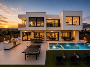 A heated pool