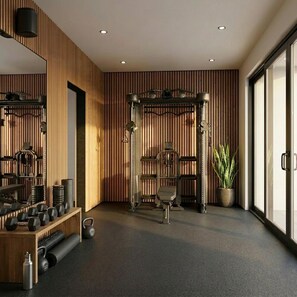 Fitness facility - Modern Sea View Villa, Private Pool, Jacuzzi & Sauna – Near Beach (Split/Trogir) (Kaštel Stari)