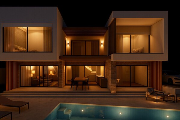 A heated pool