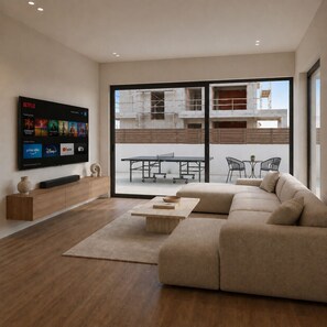 Smart-TV, Videospiele, Tischtennisplatte, Videothek