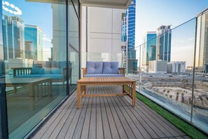 Balcony - Charm Studio – Fully Furnished with Style (Dubai)