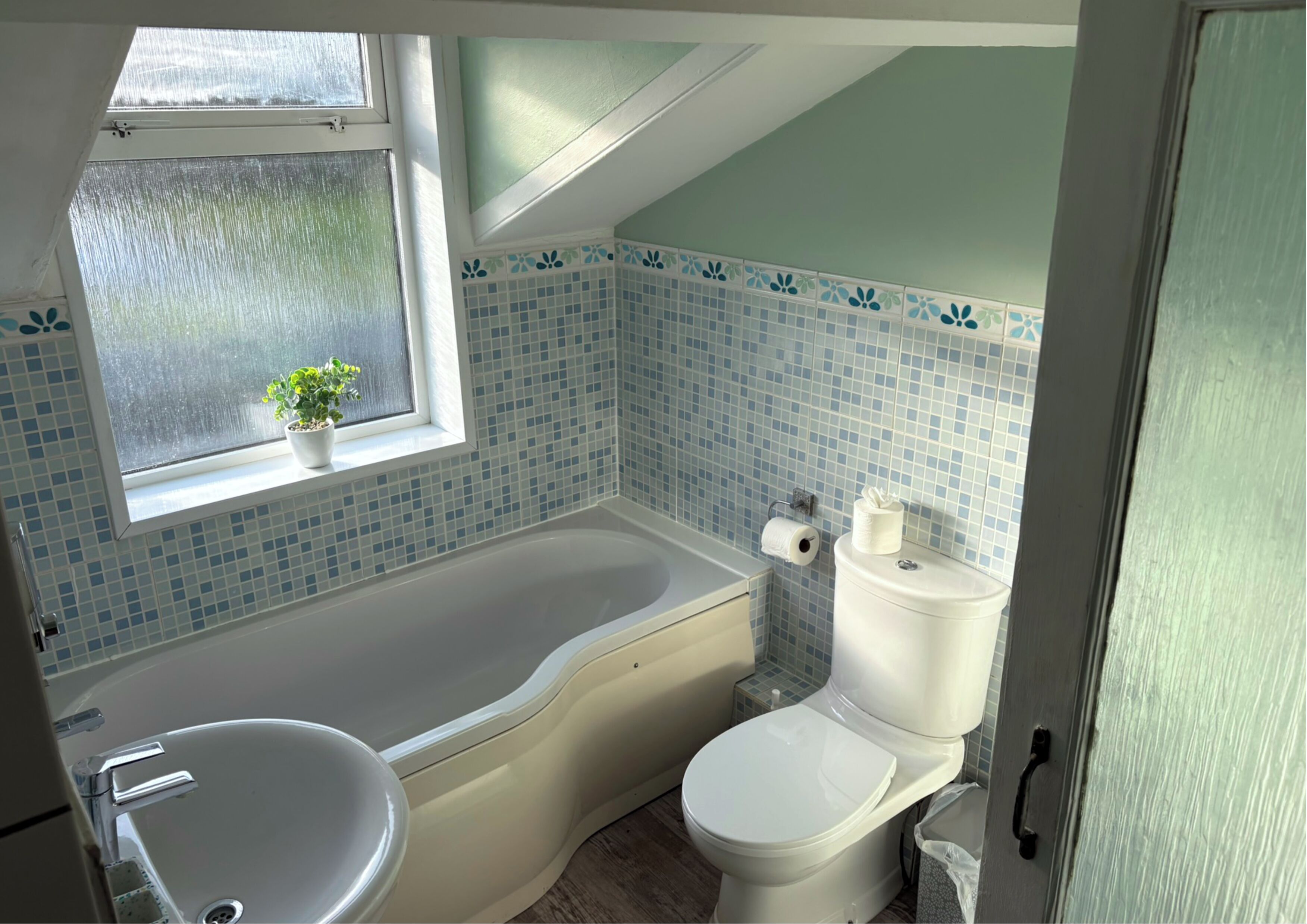 Towels, soap, toilet paper