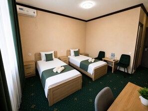 Basic Twin Room, Courtyard View | Desk, laptop workspace, blackout drapes, iron/ironing board - BOSTON HOTEL (Tashkent)