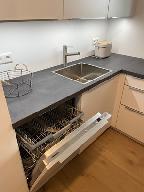 Kühlschrank, Ofen, Herdplatte, Geschirrspüler