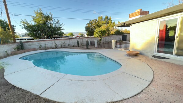 A heated pool