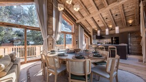 Dining - Luxury penthouse with terrace, sauna, and hot tub, 5 bedrooms (Les Allues)