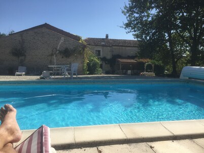 Charming French farmhouse with pool, totally private and ideal for large groups