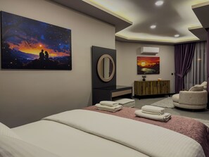 Premium suite, 1 slaapkamer | Lakens van Egyptisch katoen, luxe beddengoed, Select Comfort-bedden