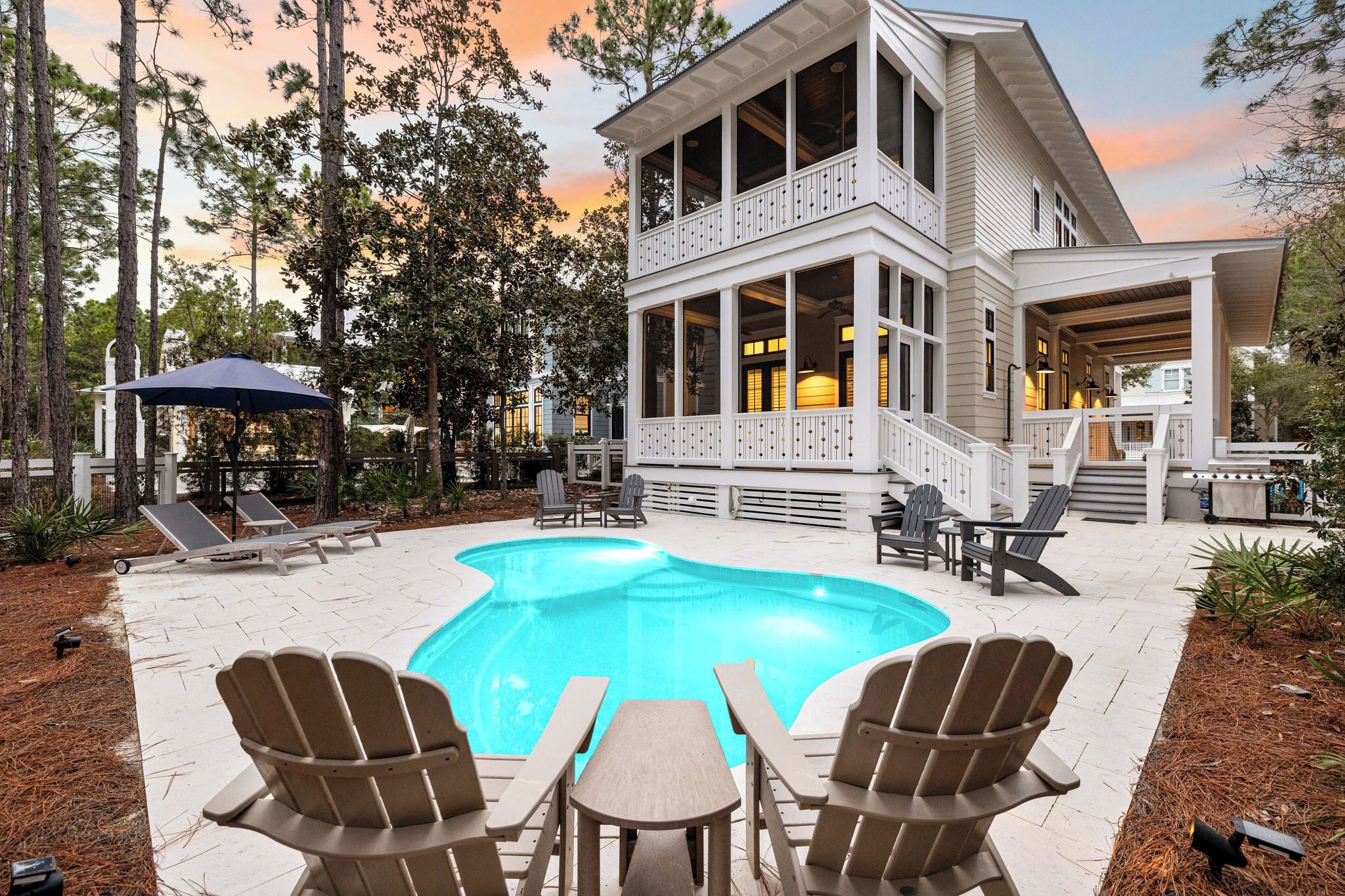 A heated pool