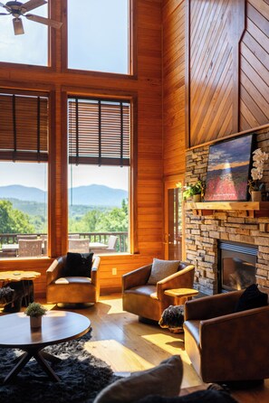TV, fireplace, video games, ping pong