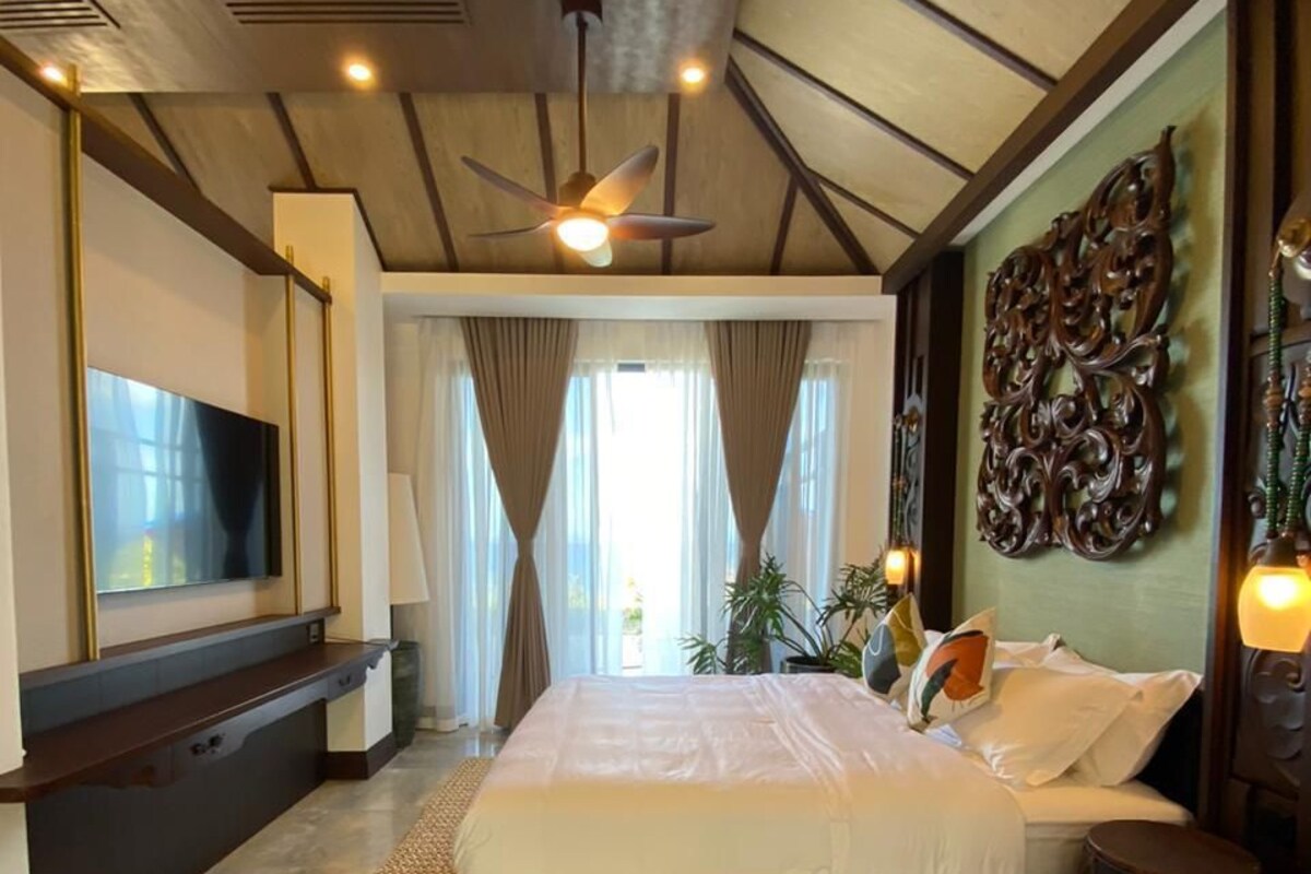 Deluxe-Villa, Meerblick | 1 Schlafzimmer, Schreibtisch, laptopgeeigneter Arbeitsplatz
