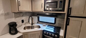 Cozy RV with terrific views, and peaceful surroundings.
