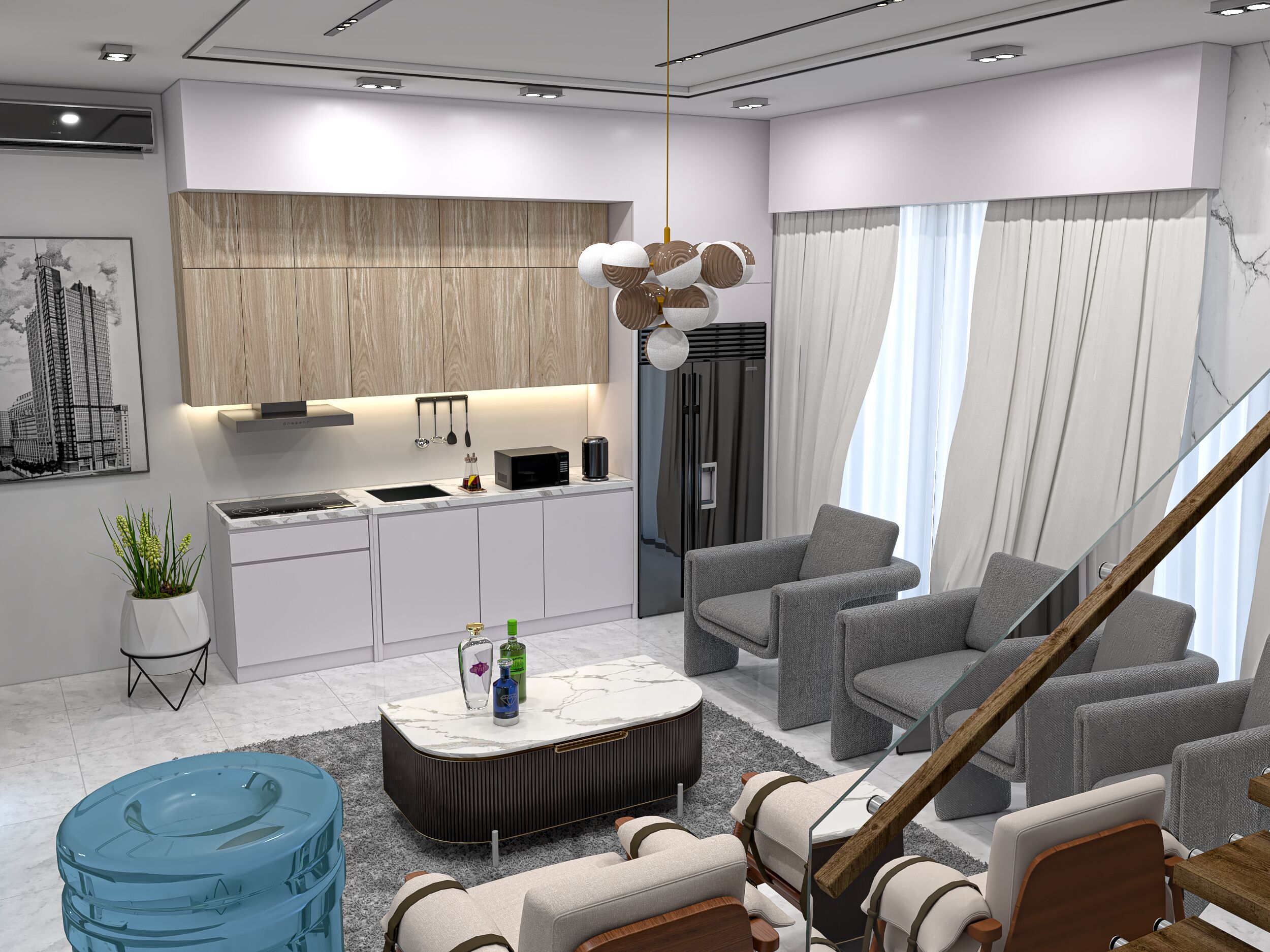 Family Apartment, Balcony, City View | Living area