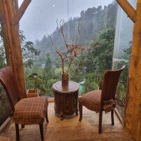 Cabaña exclusiva, vistas a la montaña | Zona de estar