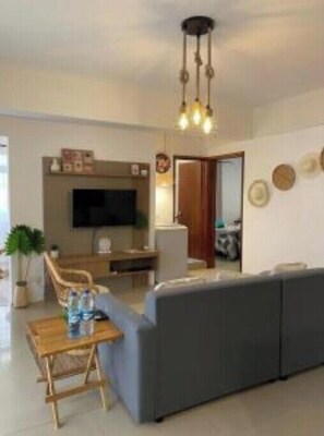Living area - Cozy 2BR Steps from the Beach (Flic en Flac)
