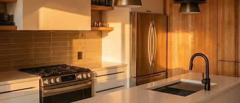 Fridge, oven, stovetop, dishwasher