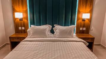 Blackout curtains, iron/ironing board, free WiFi, bed sheets