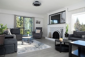 Smart TV, fireplace