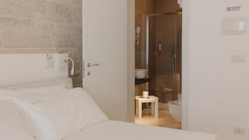 Umweltfreundliche Kosmetikartikel, Haartrockner, Bidet, Handtücher