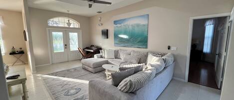 Smart TV, video games, DVD player, stereo