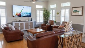House, Multiple Beds, Pool Access, Garden View (121 Snapper by the Sea) | Living area | 42-inch flat-screen TV with digital channels - 121 Snapper by the Sea (South Padre Island)