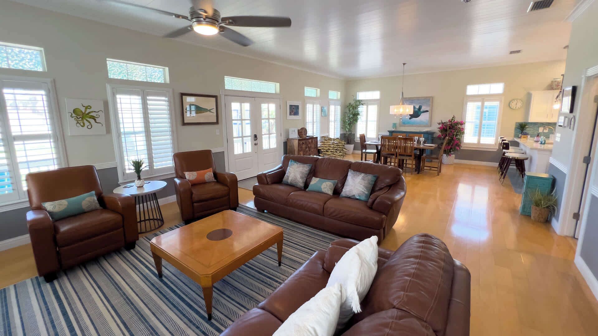 House, Multiple Beds, Pool Access, Garden View (121 Snapper by the Sea) | Living area | 42-inch flat-screen TV with digital channels