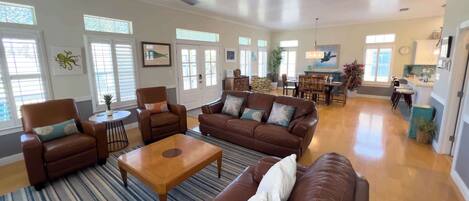 House, Multiple Beds, Pool Access, Garden View (121 Snapper by the Sea) | Living area | 42-inch flat-screen TV with digital channels