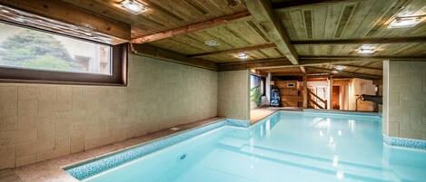 Indoor pool, a heated pool