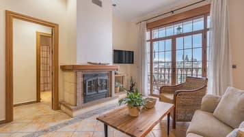 Télévision, cheminée