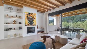 TV, fireplace, table tennis