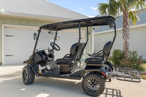 Enjoy use of the 4 seater golf cart to cruise the neighborhood or haul things to the pool and beach!