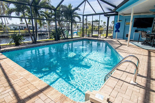 A heated pool
