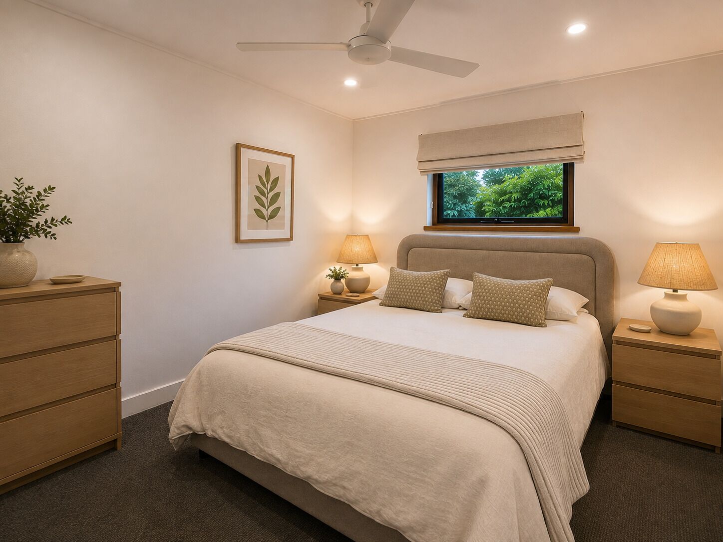 3 bedrooms, desk, iron/ironing board, travel crib